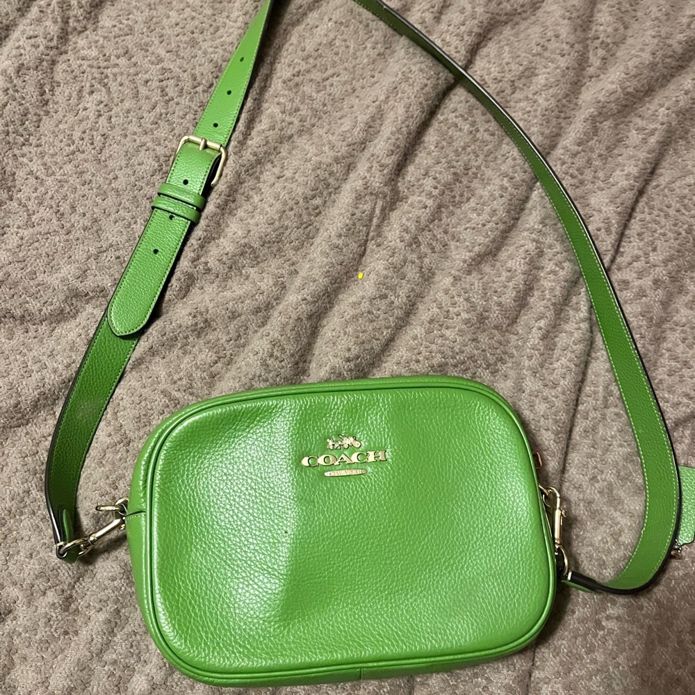 Coach Jamie Camera Bag Vibrant Green Leather